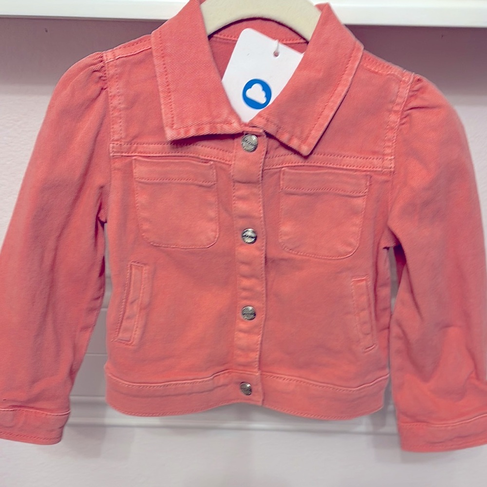 Mayoral Kids Pink denim Jacket 18mo NWT